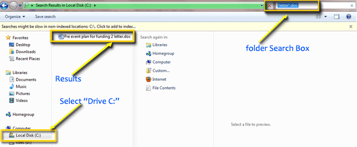 Find file windows 7 - Folder Search